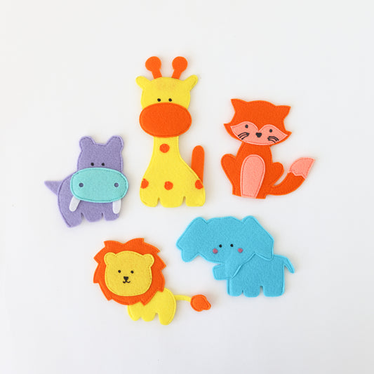 Safari Animals Finger Puppets - Booster Pack